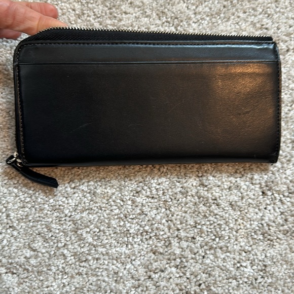 Hanae Mori long wallet. Black/silver hardware. Note the signature butterfly - Picture 3 of 5